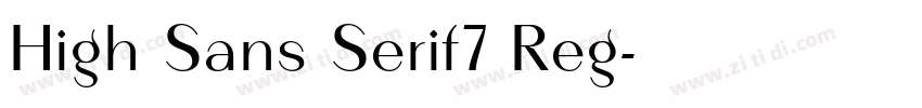 High Sans Serif7 Reg字体转换